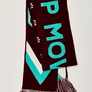 Free People Bold Black and Teal Scarf